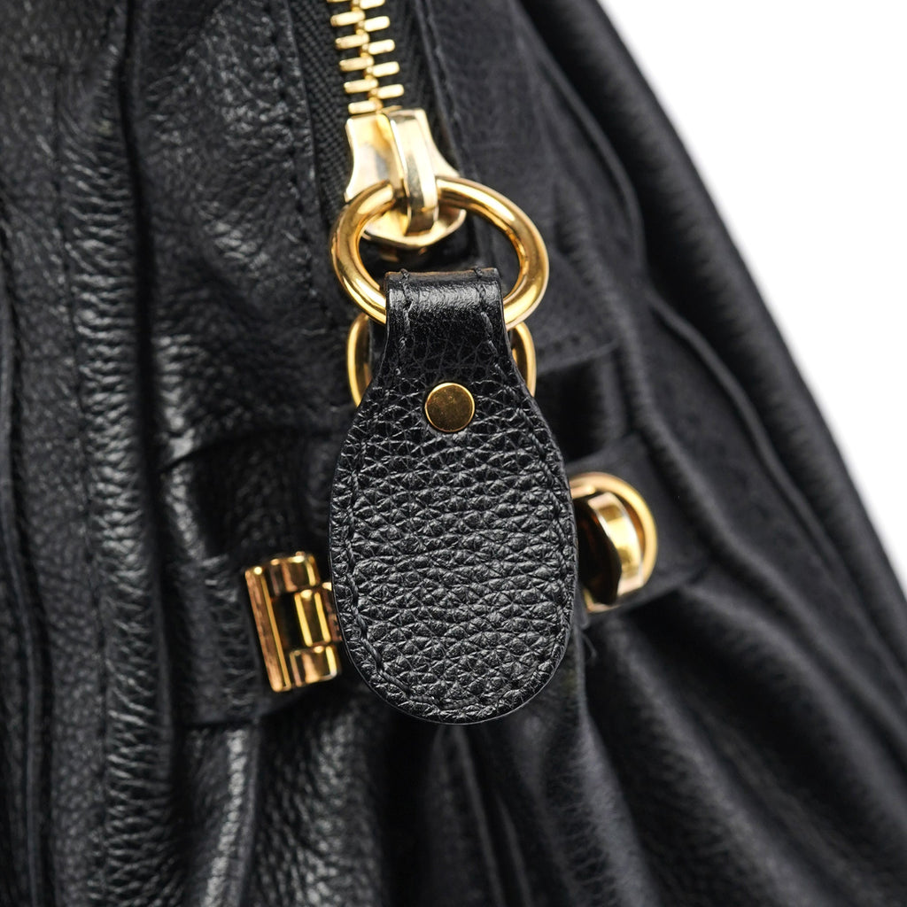 Black Leather Paraty 2-Way Shoulder Bag