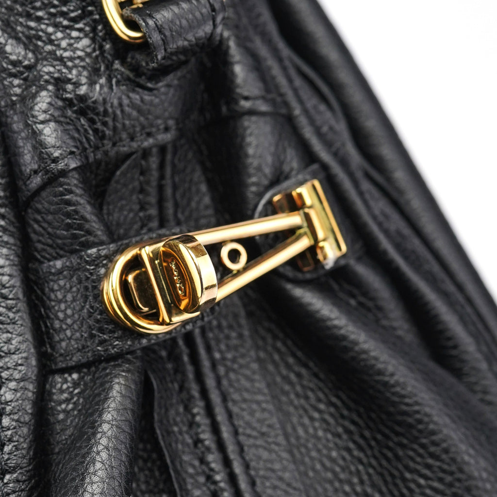 Black Leather Paraty 2-Way Shoulder Bag