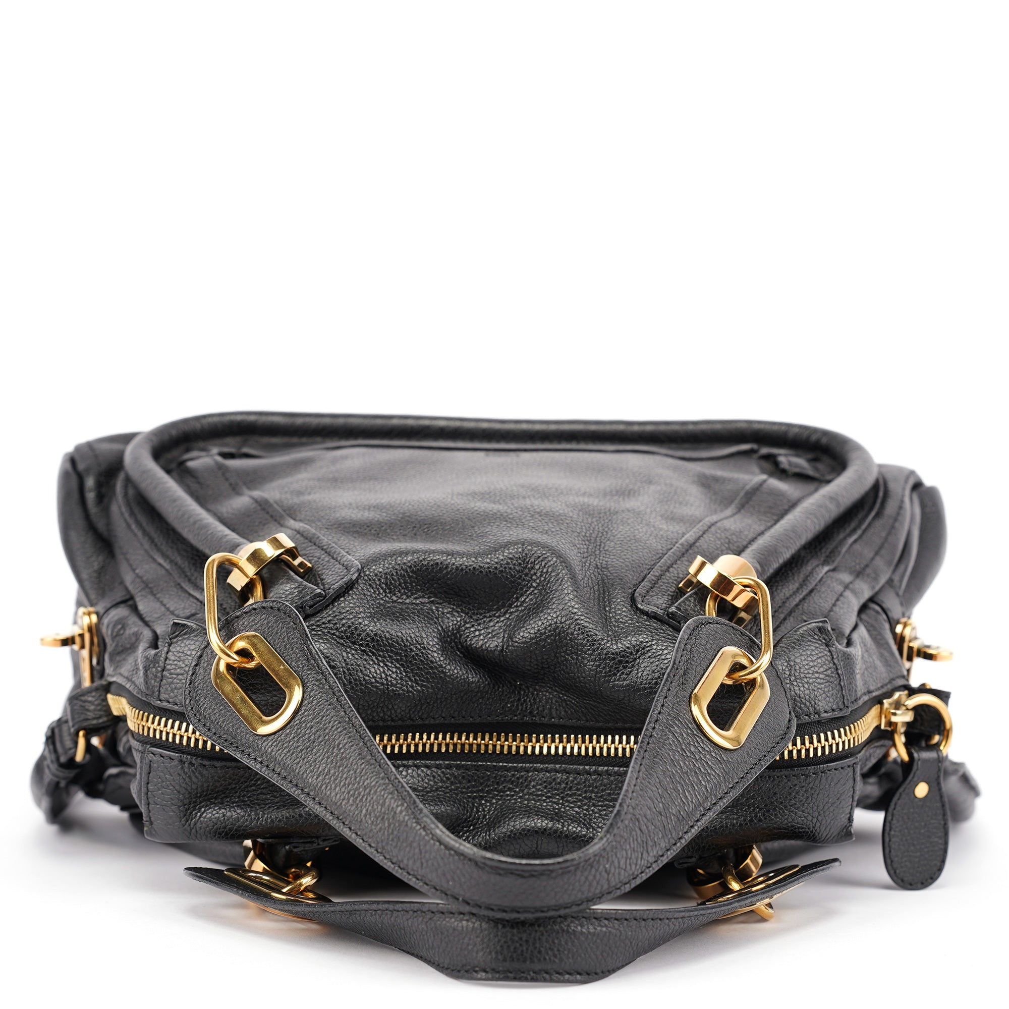 Black Leather Paraty 2-Way Shoulder Bag