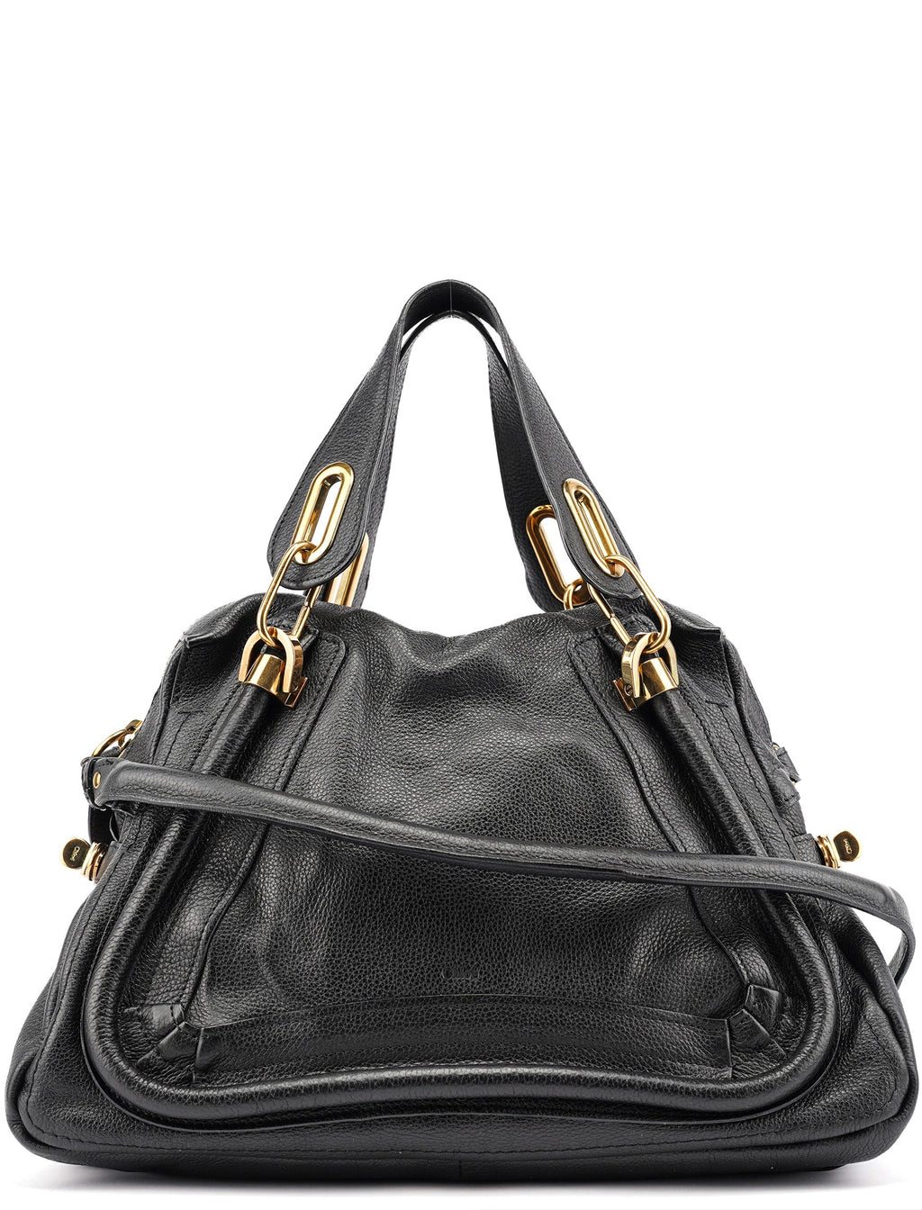 Black Leather Paraty 2-Way Shoulder Bag