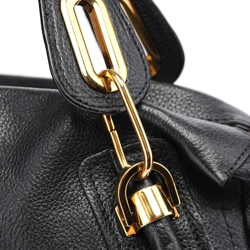 Black Leather Paraty 2-Way Shoulder Bag