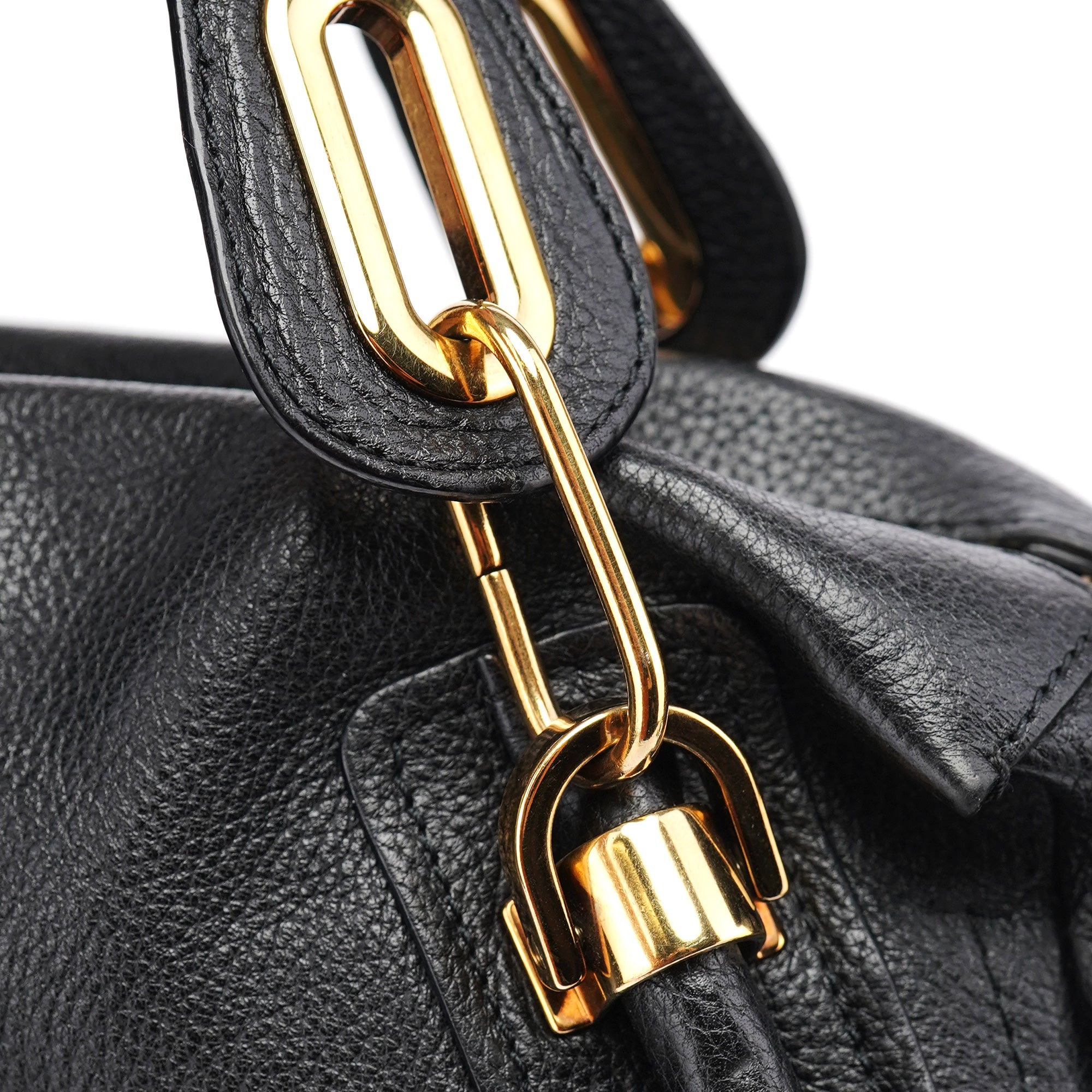 Black Leather Paraty 2-Way Shoulder Bag
