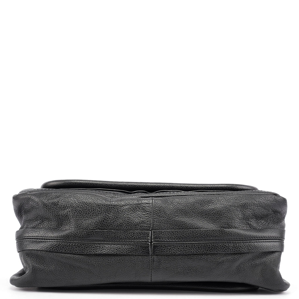 Black Leather Paraty 2-Way Shoulder Bag