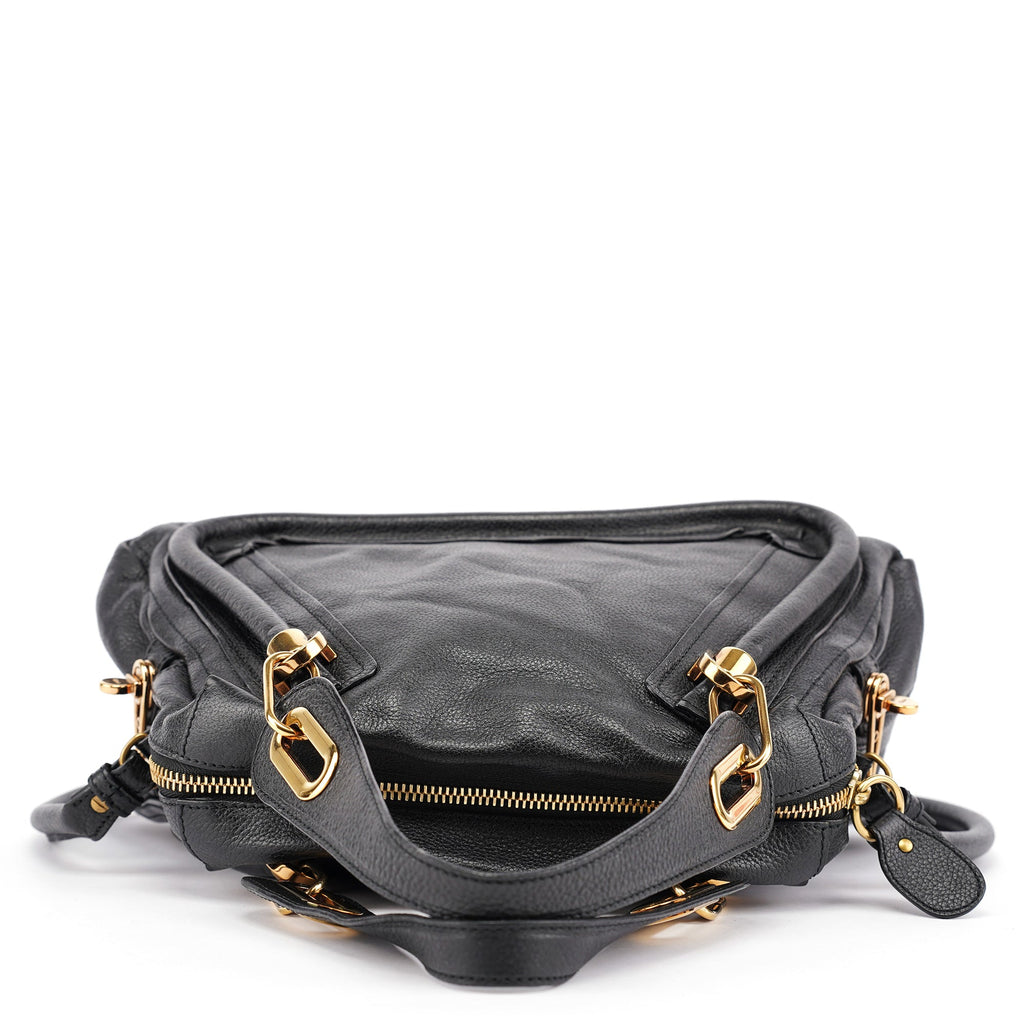 Black Leather Paraty 2-Way Shoulder Bag