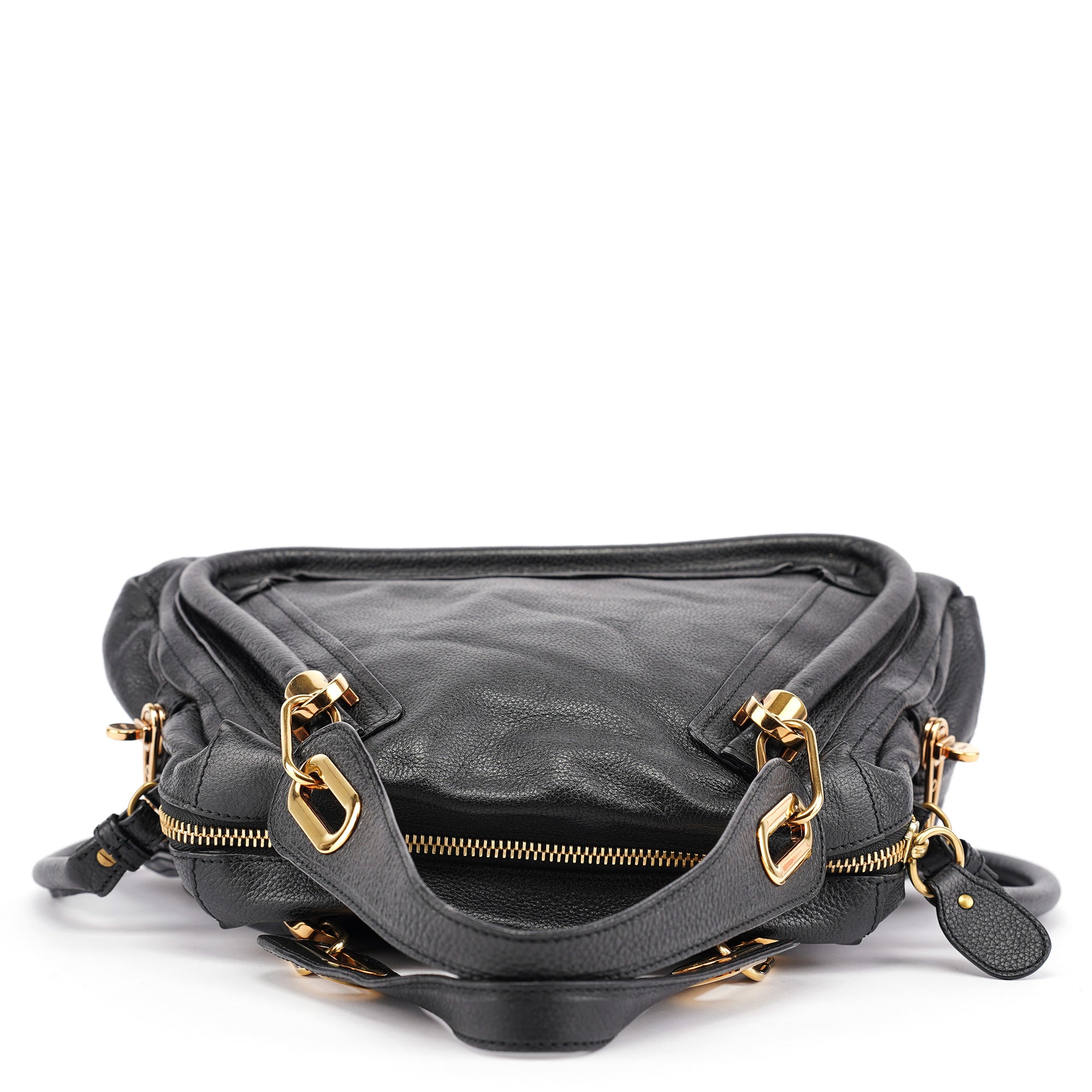Black Leather Paraty 2-Way Shoulder Bag