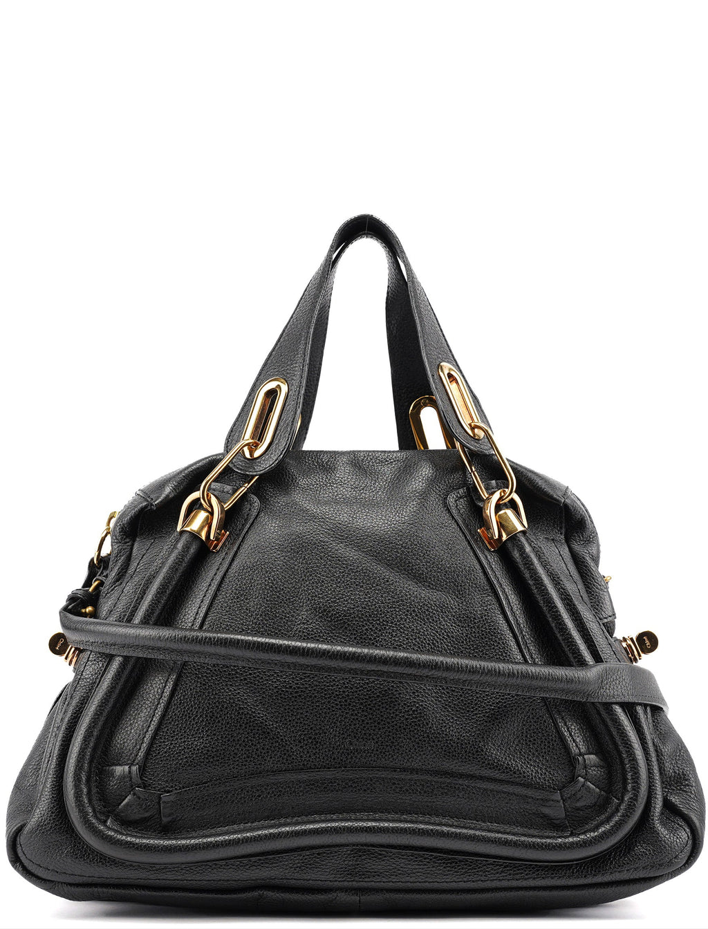 Black Leather Paraty 2-Way Shoulder Bag