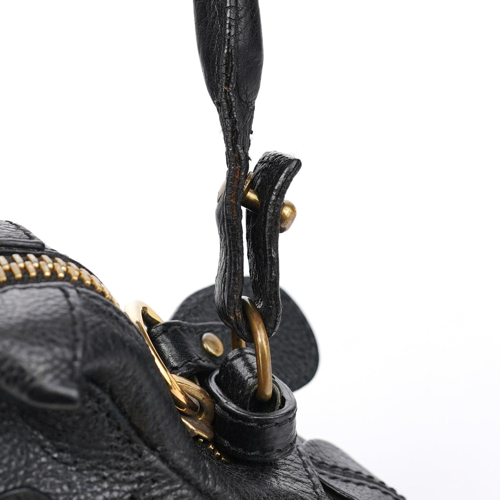 Black Leather Paraty 2-Way Shoulder Bag
