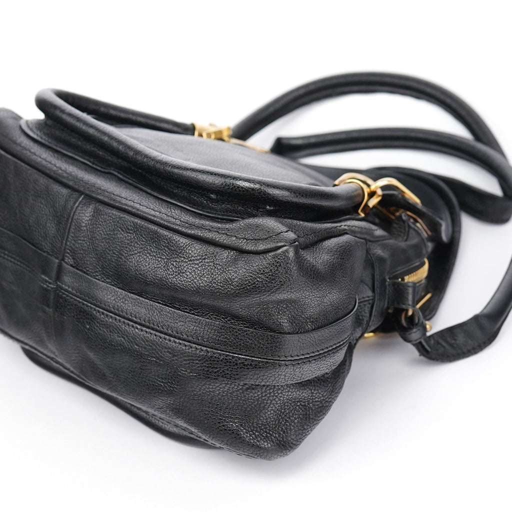 Black Leather Paraty 2-Way Shoulder Bag