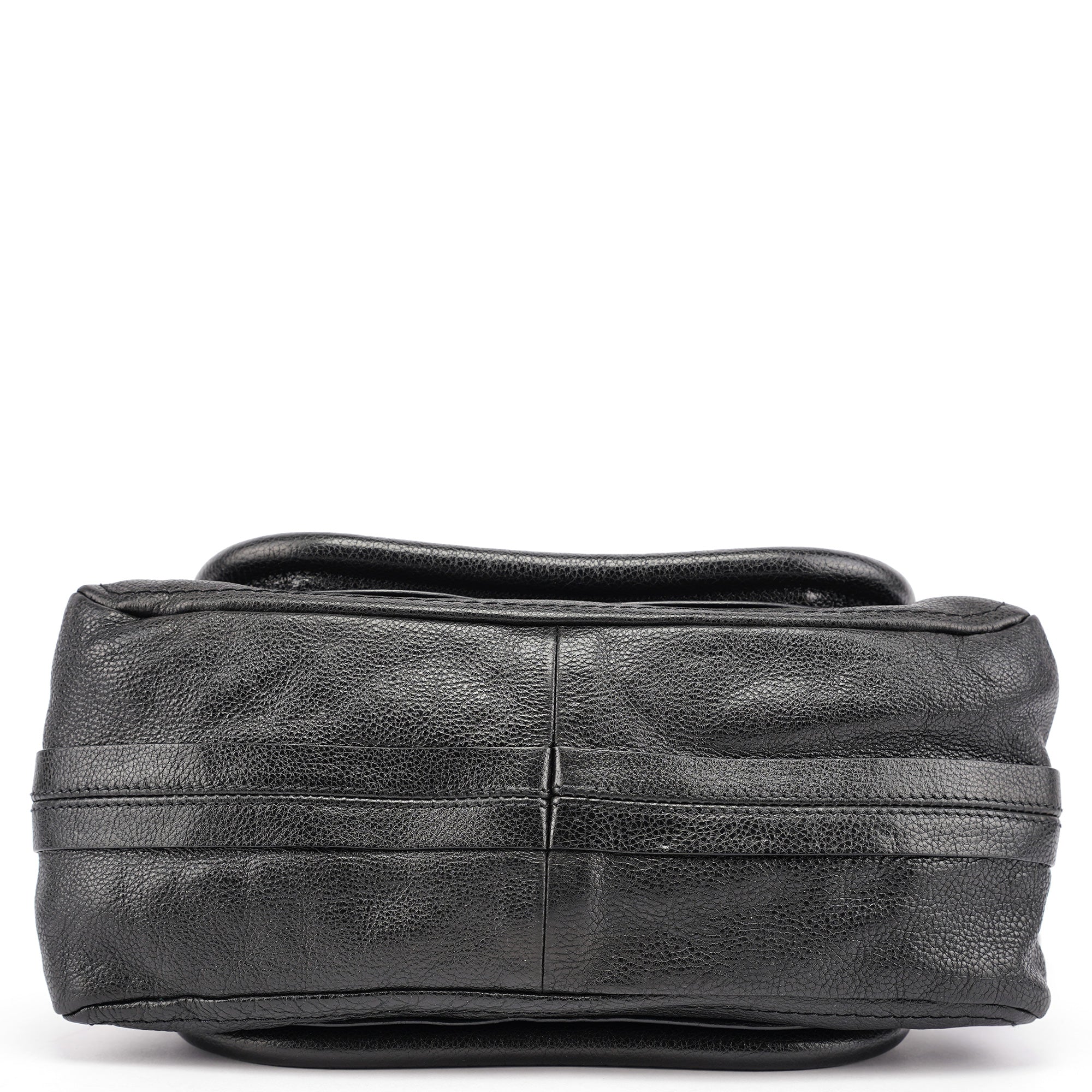 Black Leather Paraty 2-Way Shoulder Bag