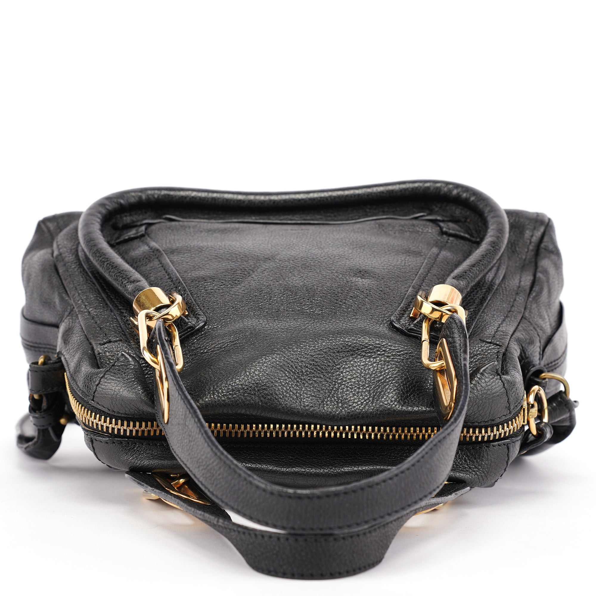 Black Leather Paraty 2-Way Shoulder Bag