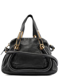 Black Leather Paraty 2-Way Shoulder Bag