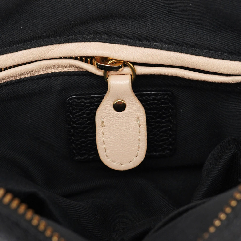 Black Leather Paraty 2-Way Shoulder Bag