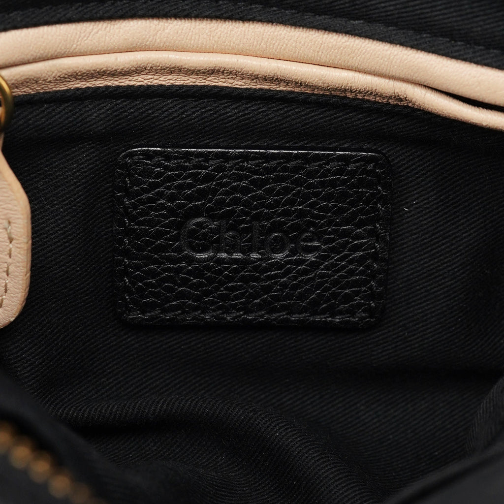 Black Leather Paraty 2-Way Shoulder Bag