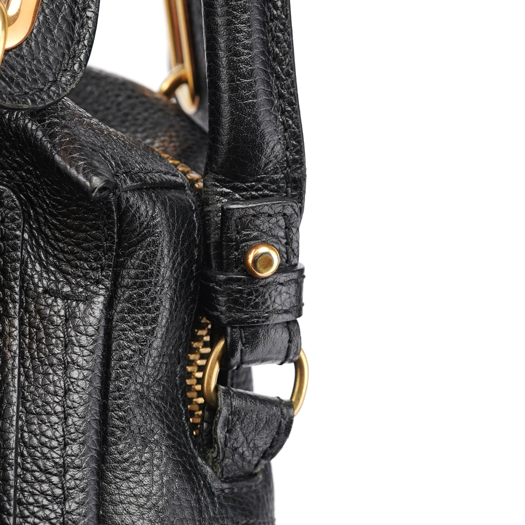 Black Leather Paraty 2-Way Shoulder Bag
