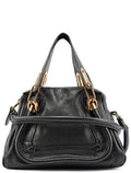 Black Leather Paraty 2-Way Shoulder Bag