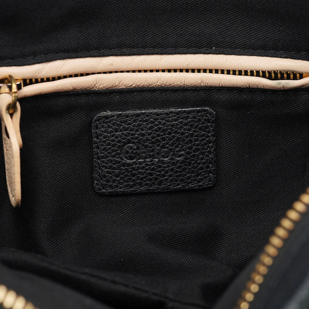 Black Leather Paraty 2-Way Shoulder Bag