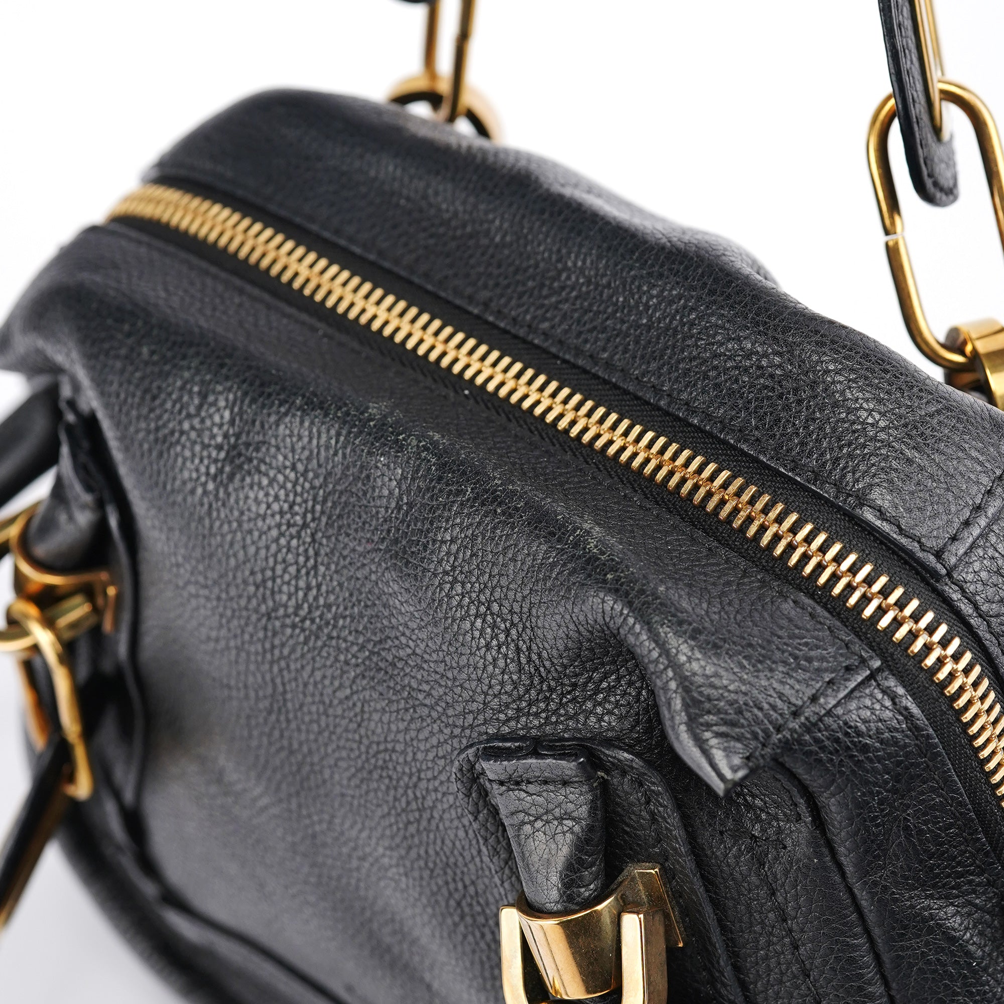 Black Leather Paraty 2-Way Shoulder Bag