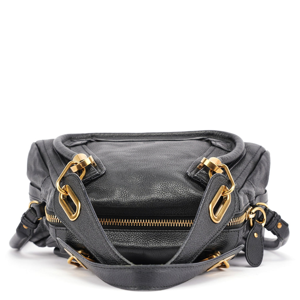 Black Leather Paraty 2-Way Shoulder Bag