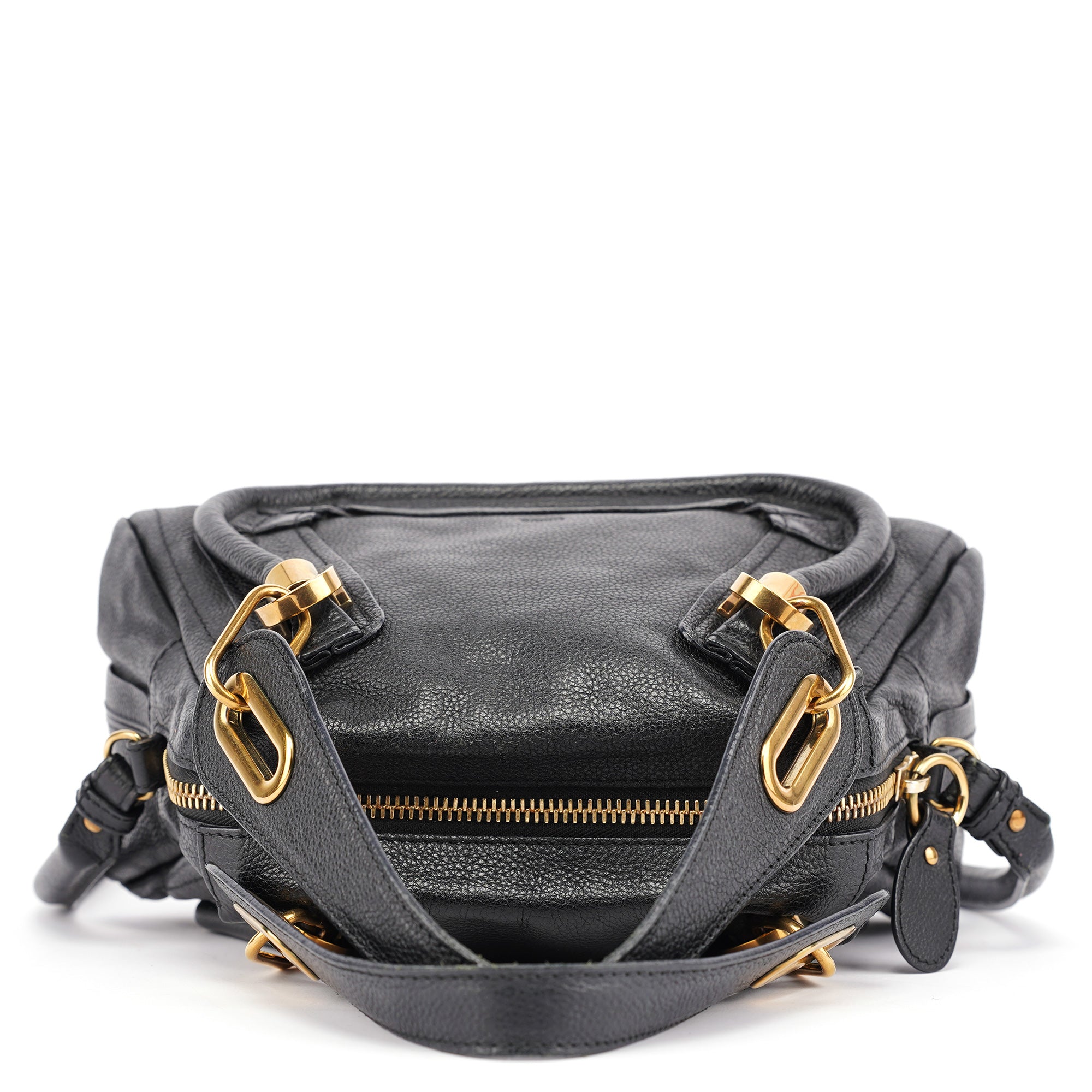 Black Leather Paraty 2-Way Shoulder Bag