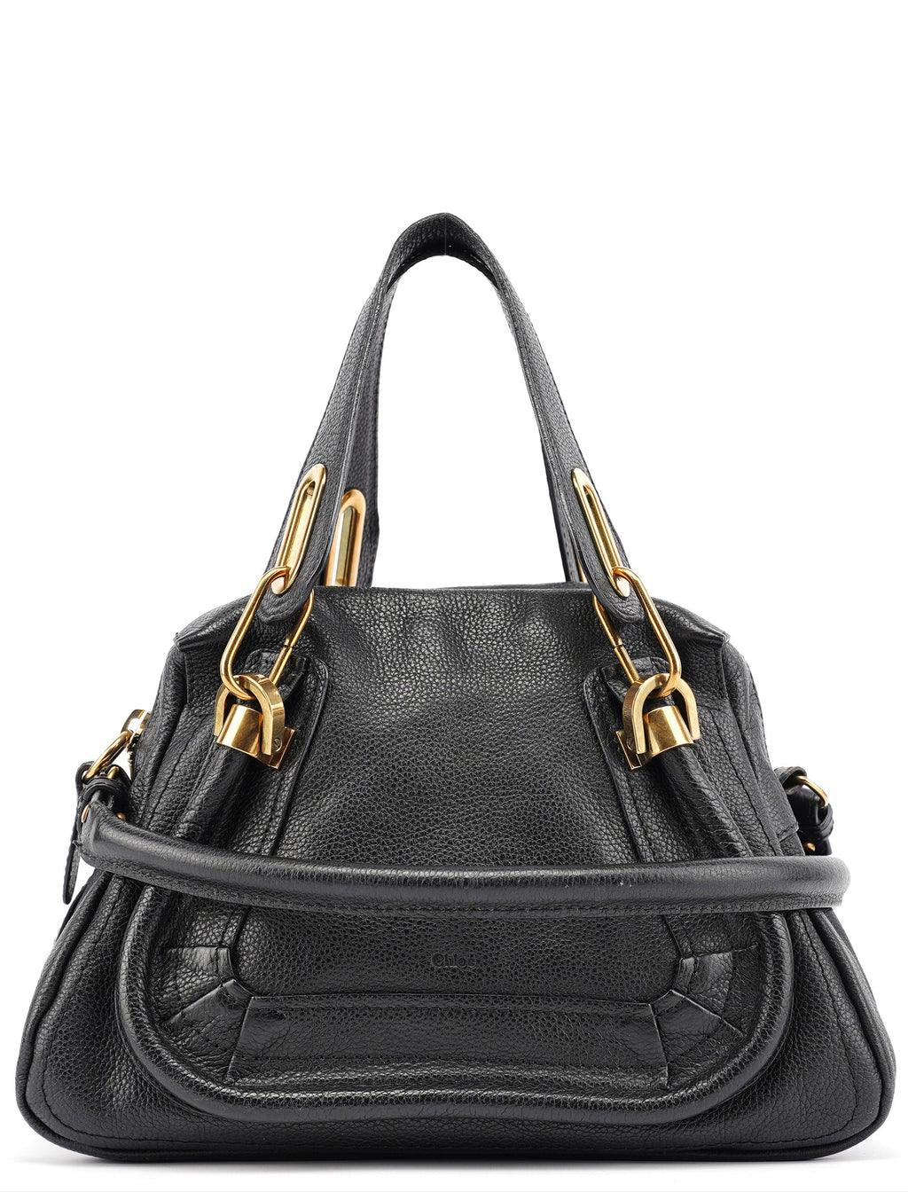 Black Leather Paraty 2-Way Shoulder Bag