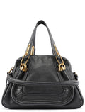 Black Leather Paraty 2-Way Shoulder Bag