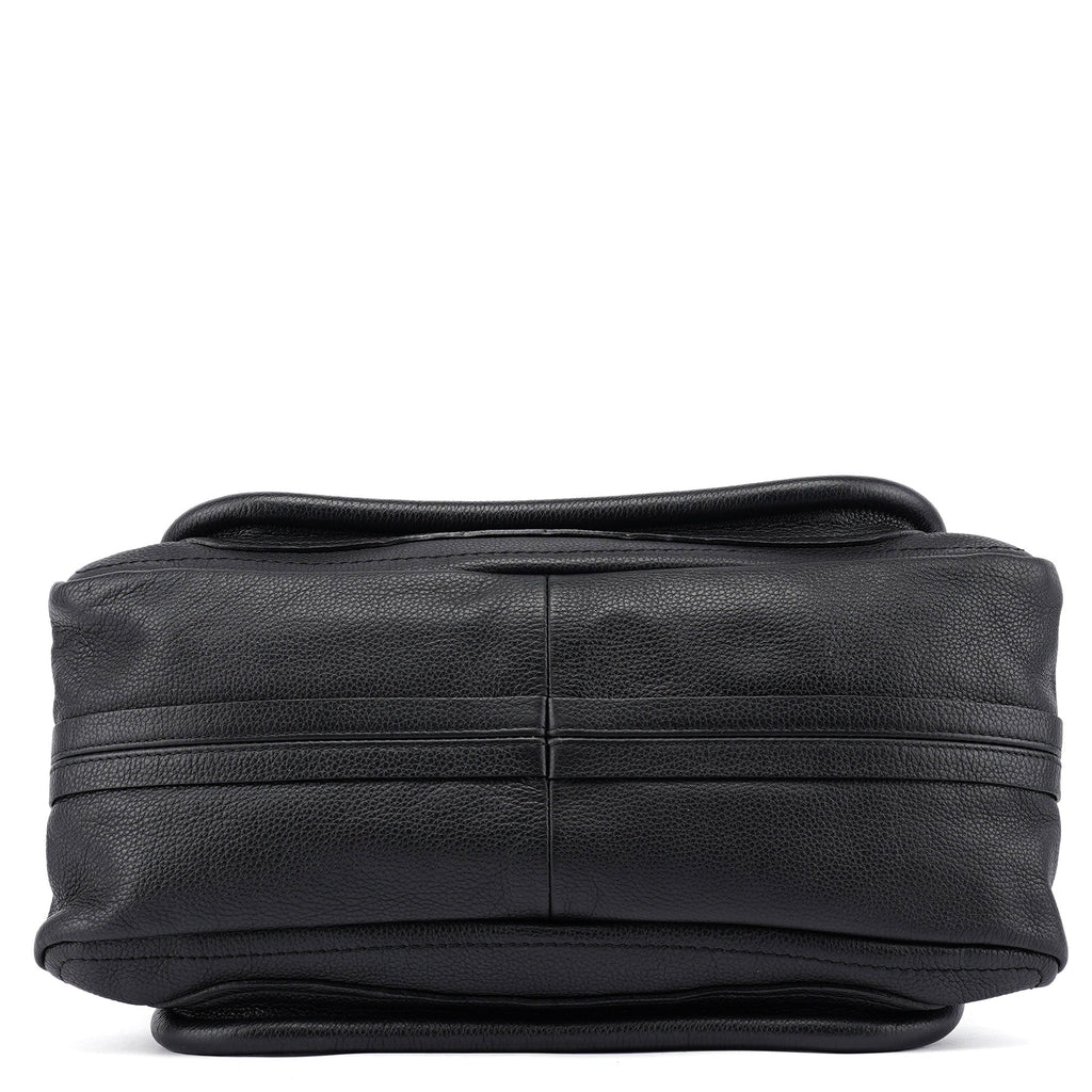 Black Leather Paraty 2-Way Shoulder Bag