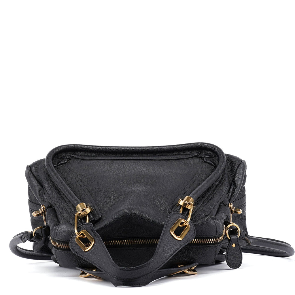 Black Leather Paraty 2-Way Shoulder Bag