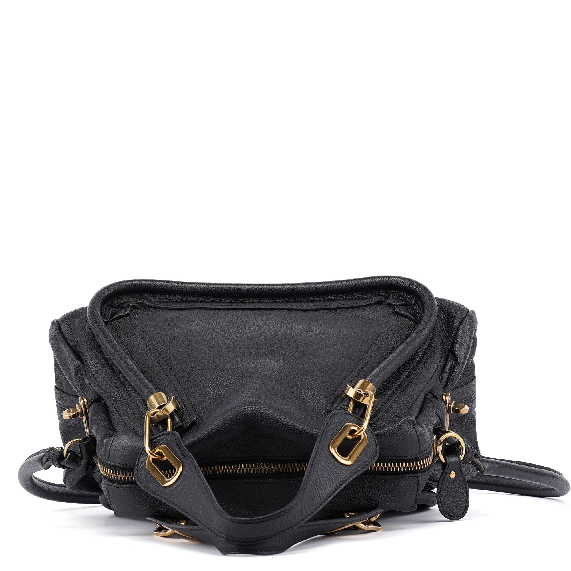 Black Leather Paraty 2-Way Shoulder Bag