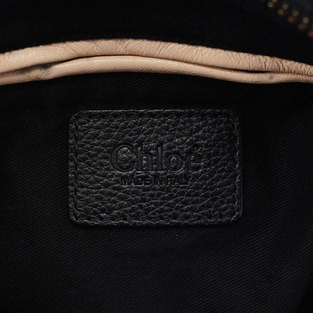 Black Leather Paraty 2-Way Shoulder Bag