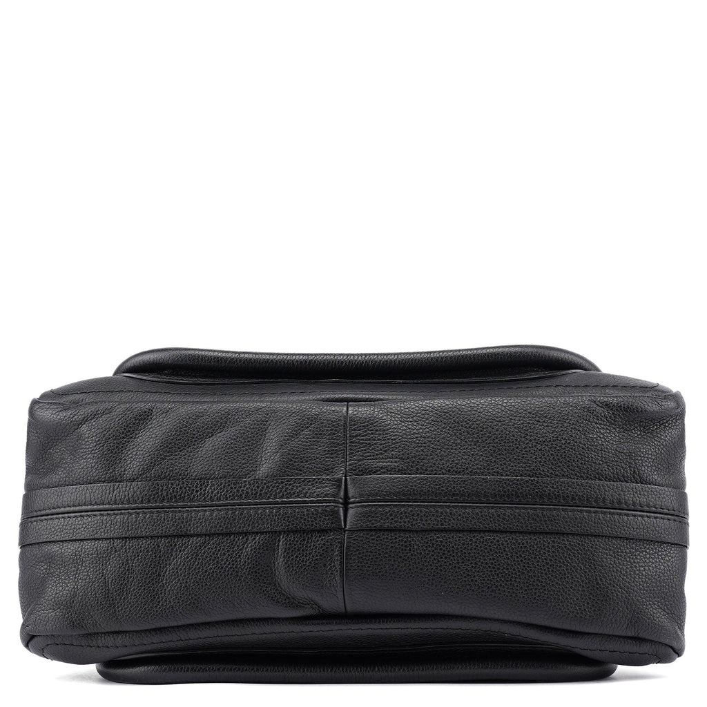 Black Leather Paraty 2-Way Shoulder Bag