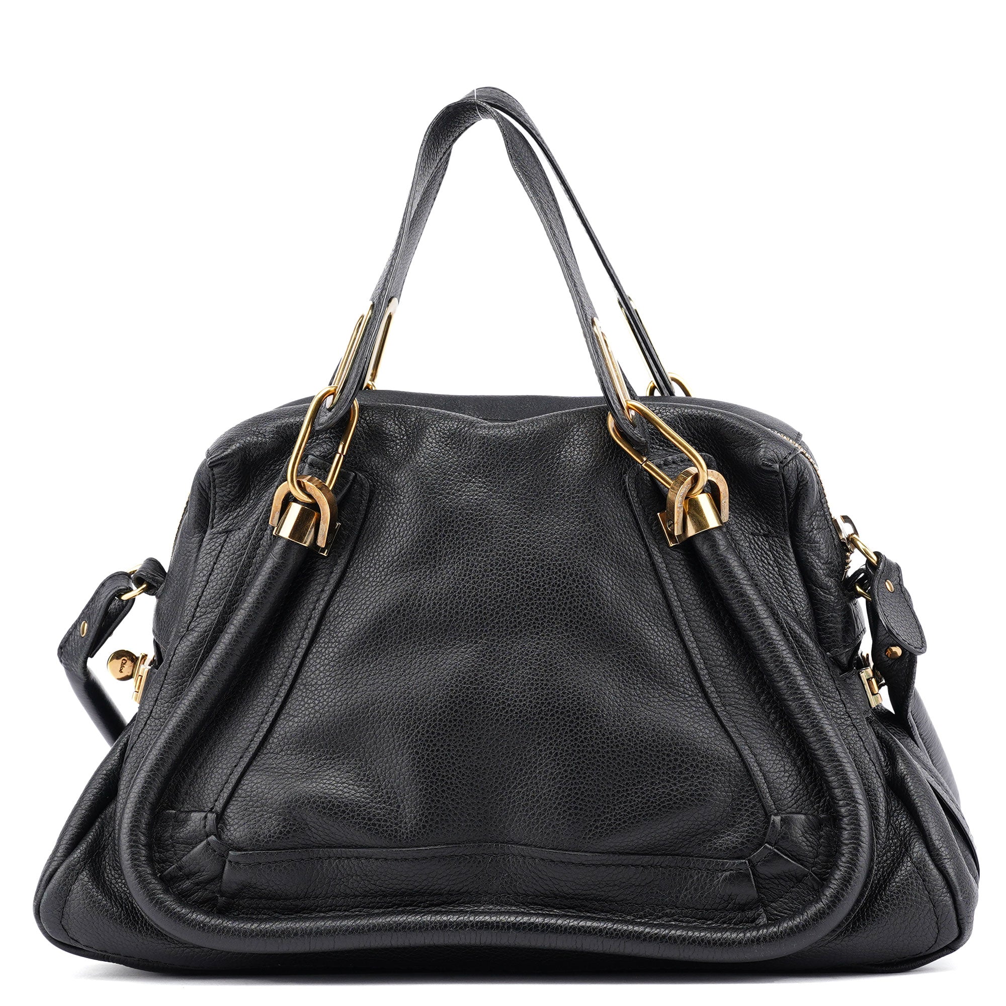 Black Leather Paraty 2-Way Shoulder Bag