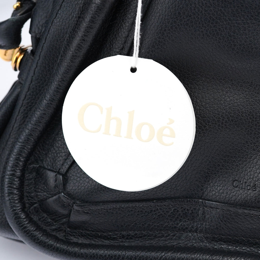 Black Leather Paraty 2-Way Shoulder Bag