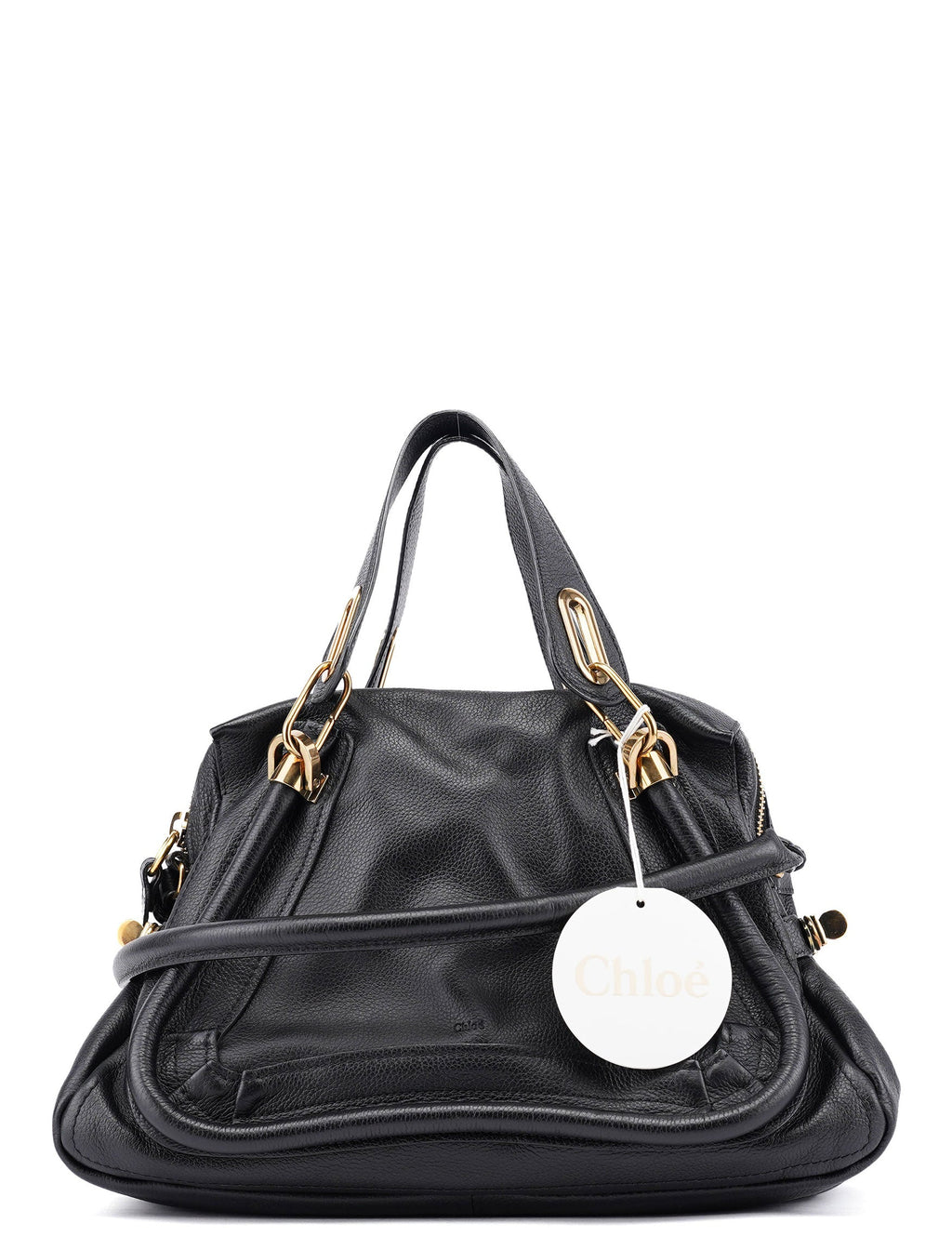Black Leather Paraty 2-Way Shoulder Bag