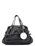 Black Leather Paraty 2-Way Shoulder Bag