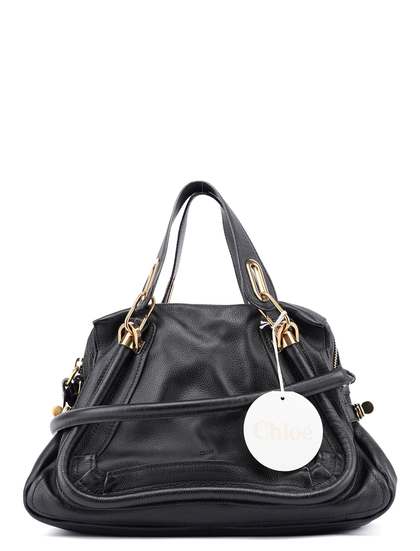 Black Leather Paraty 2-Way Shoulder Bag