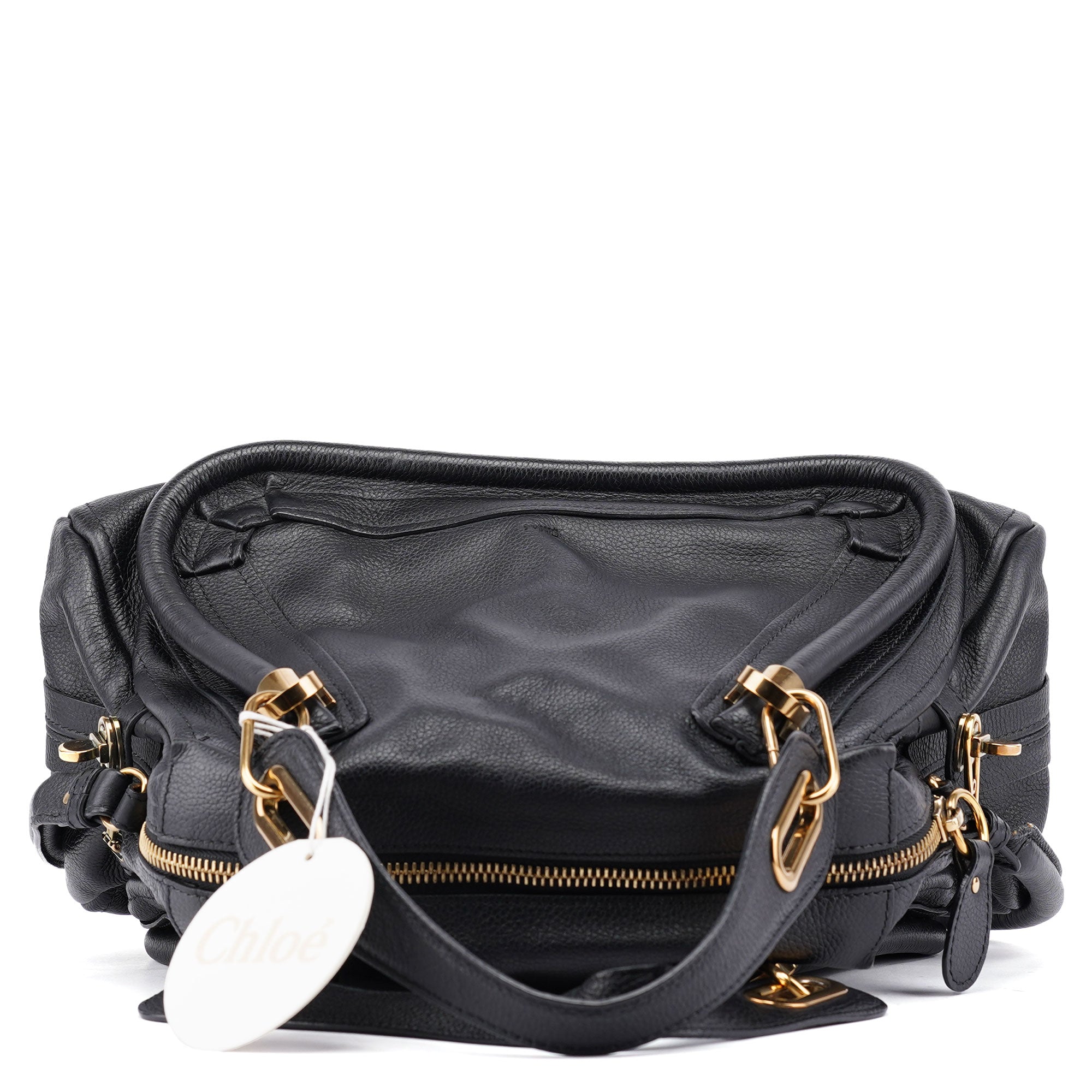 Black Leather Paraty 2-Way Shoulder Bag