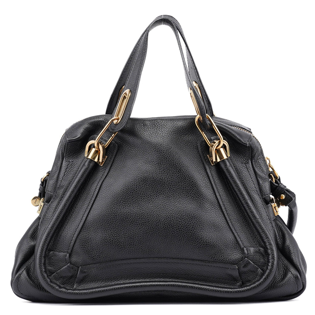 Black Leather Paraty 2-Way Shoulder Bag