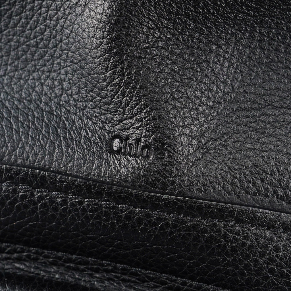 Black Leather Paraty 2-Way Shoulder Bag