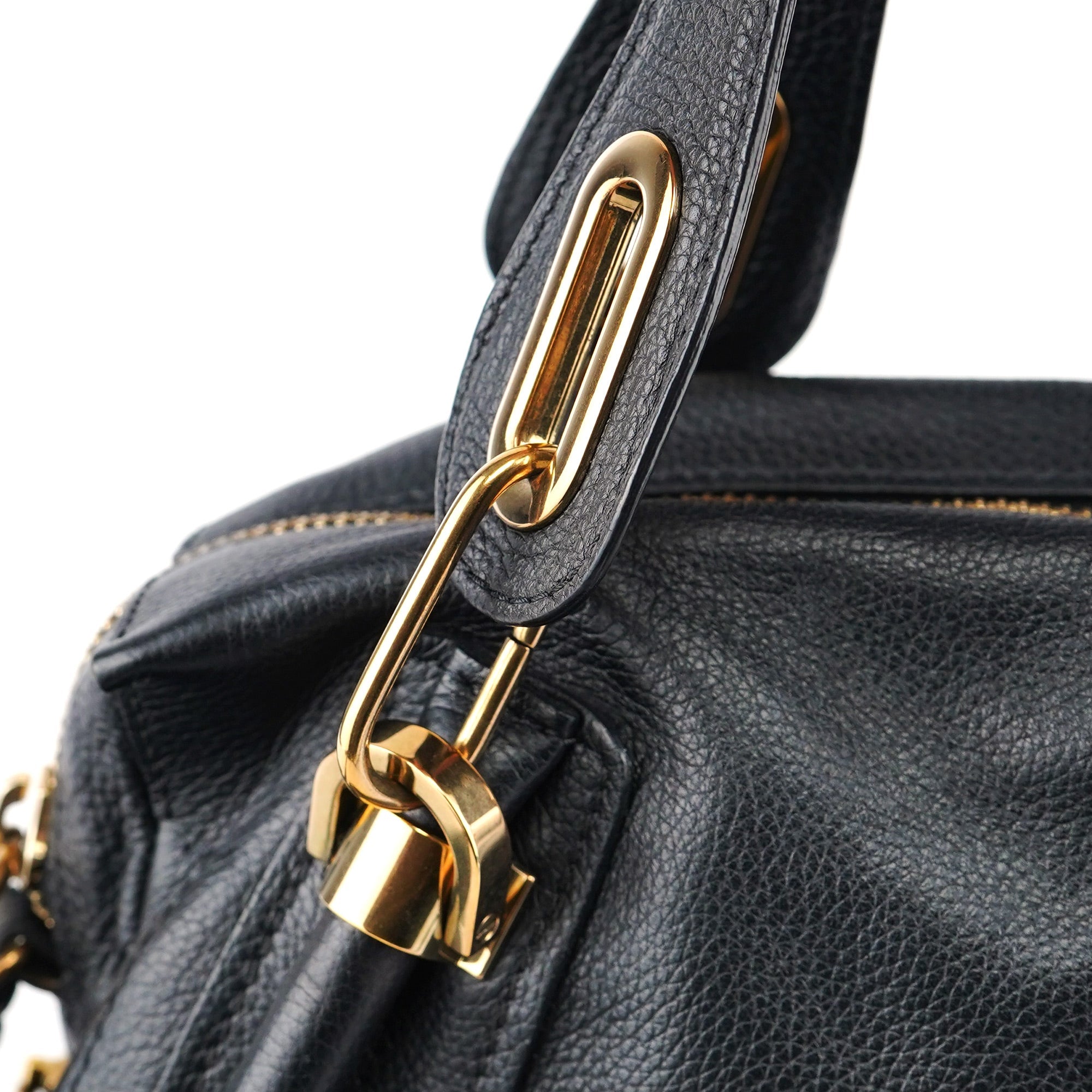 Black Leather Paraty 2-Way Shoulder Bag