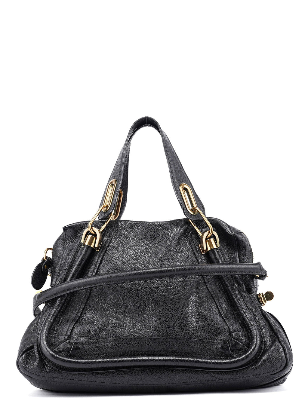 Black Leather Paraty 2-Way Shoulder Bag