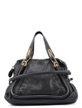 Black Leather Paraty 2-Way Shoulder Bag