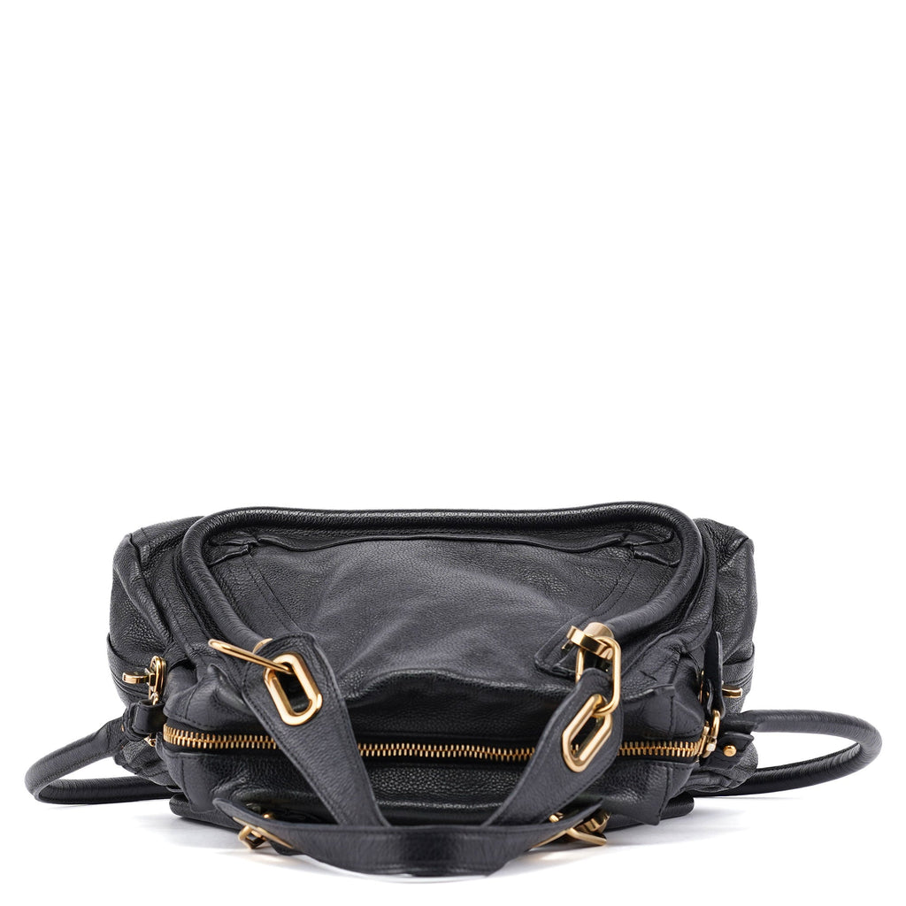 Black Leather Paraty 2-Way Shoulder Bag