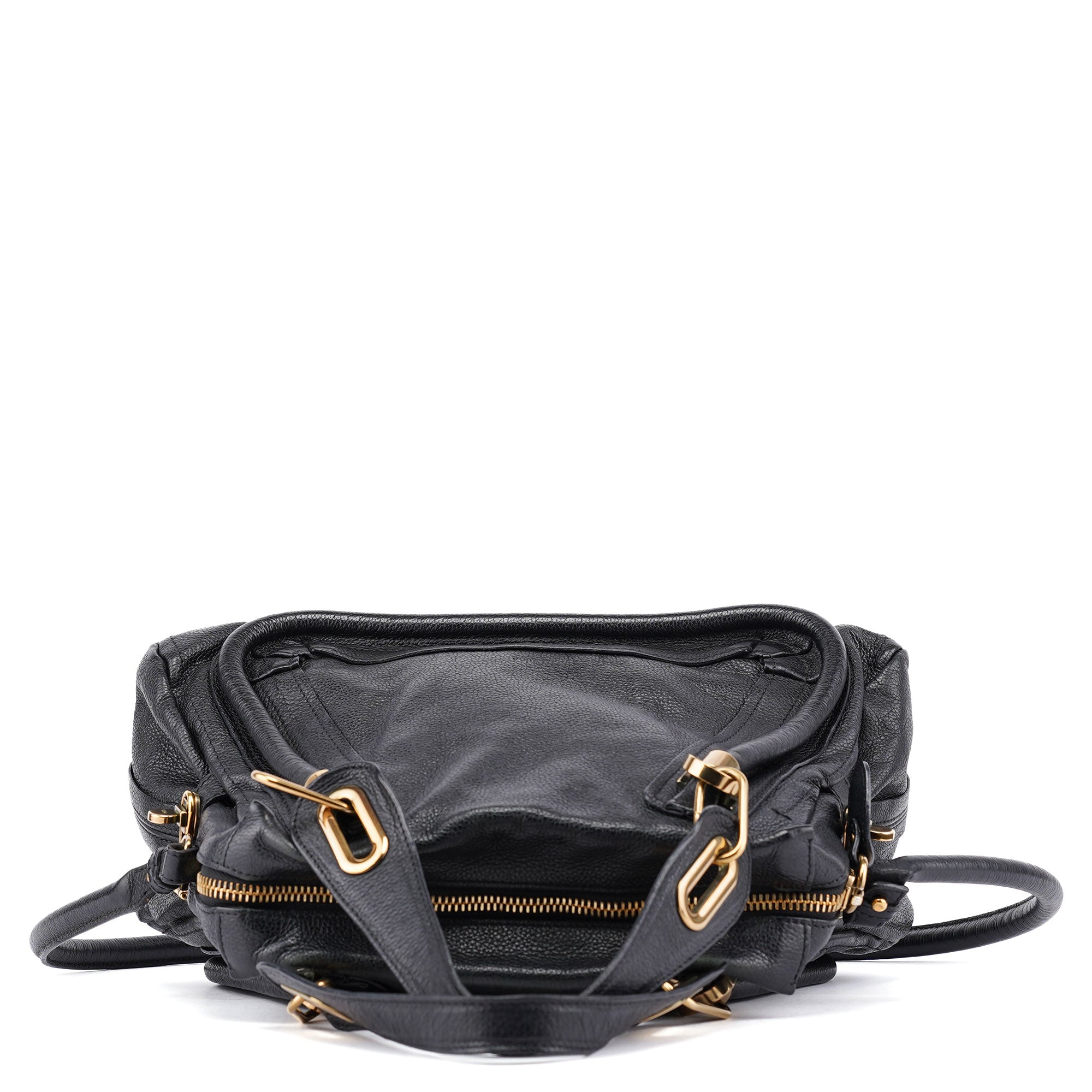 Black Leather Paraty 2-Way Shoulder Bag