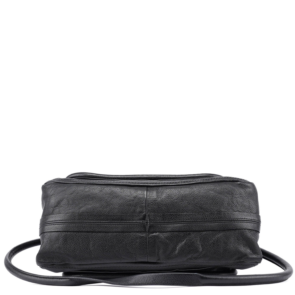 Black Leather Paraty 2-Way Shoulder Bag