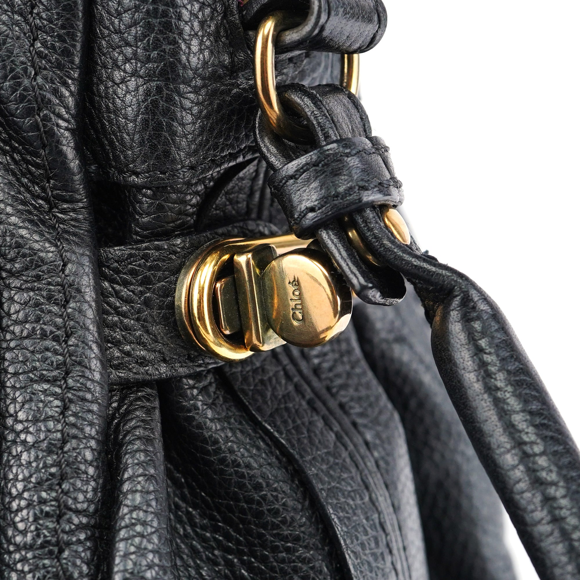Black Leather Paraty 2-Way Shoulder Bag
