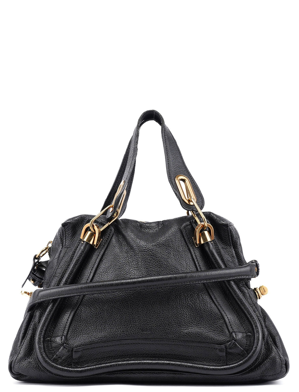 Black Leather Paraty 2-Way Shoulder Bag
