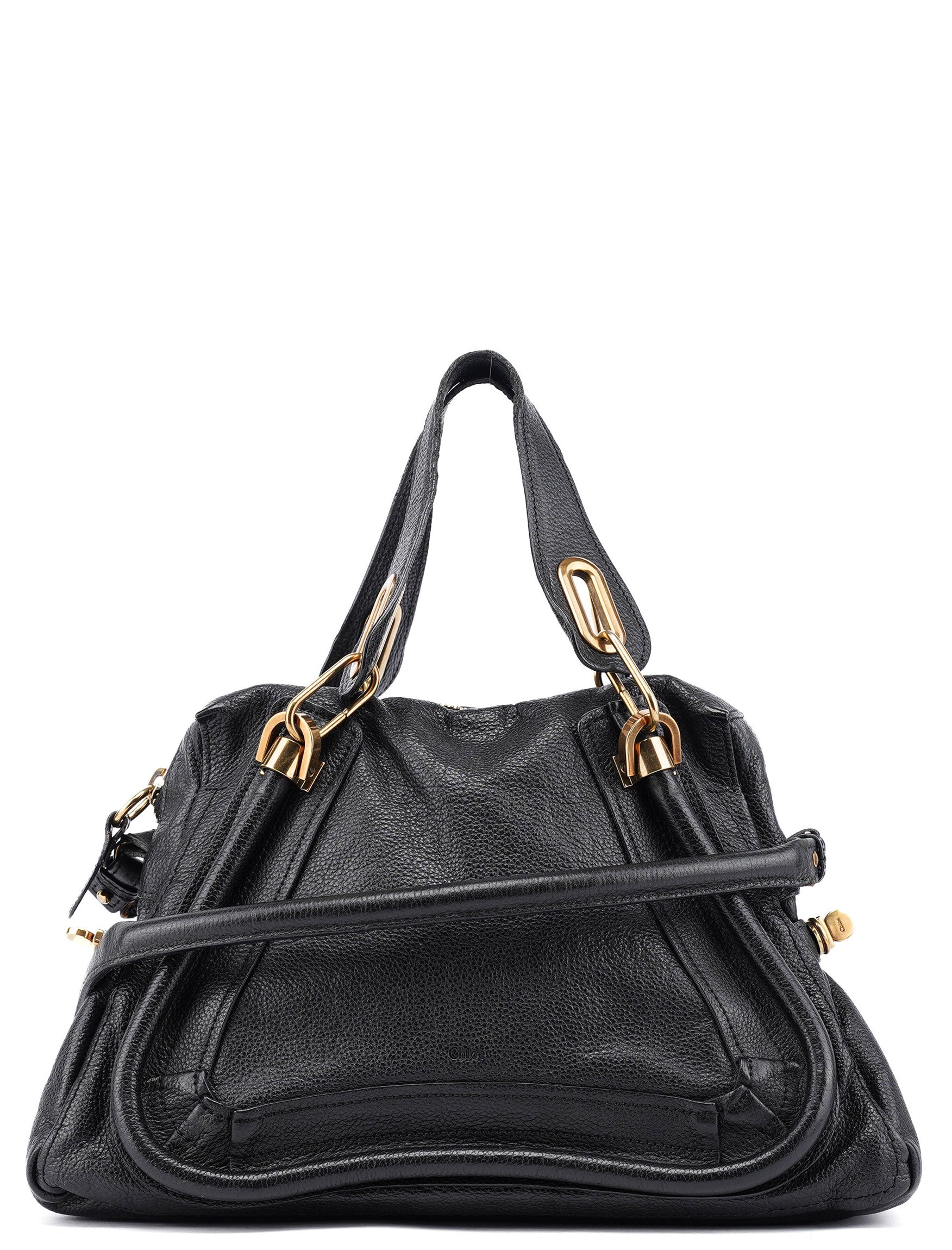Black Leather Paraty 2-Way Shoulder Bag