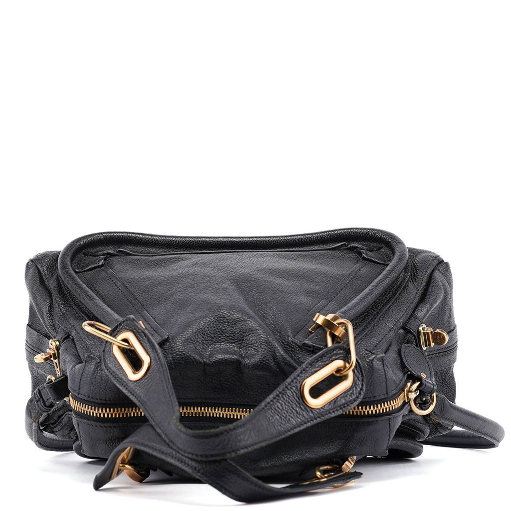Black Leather Paraty 2-Way Shoulder Bag