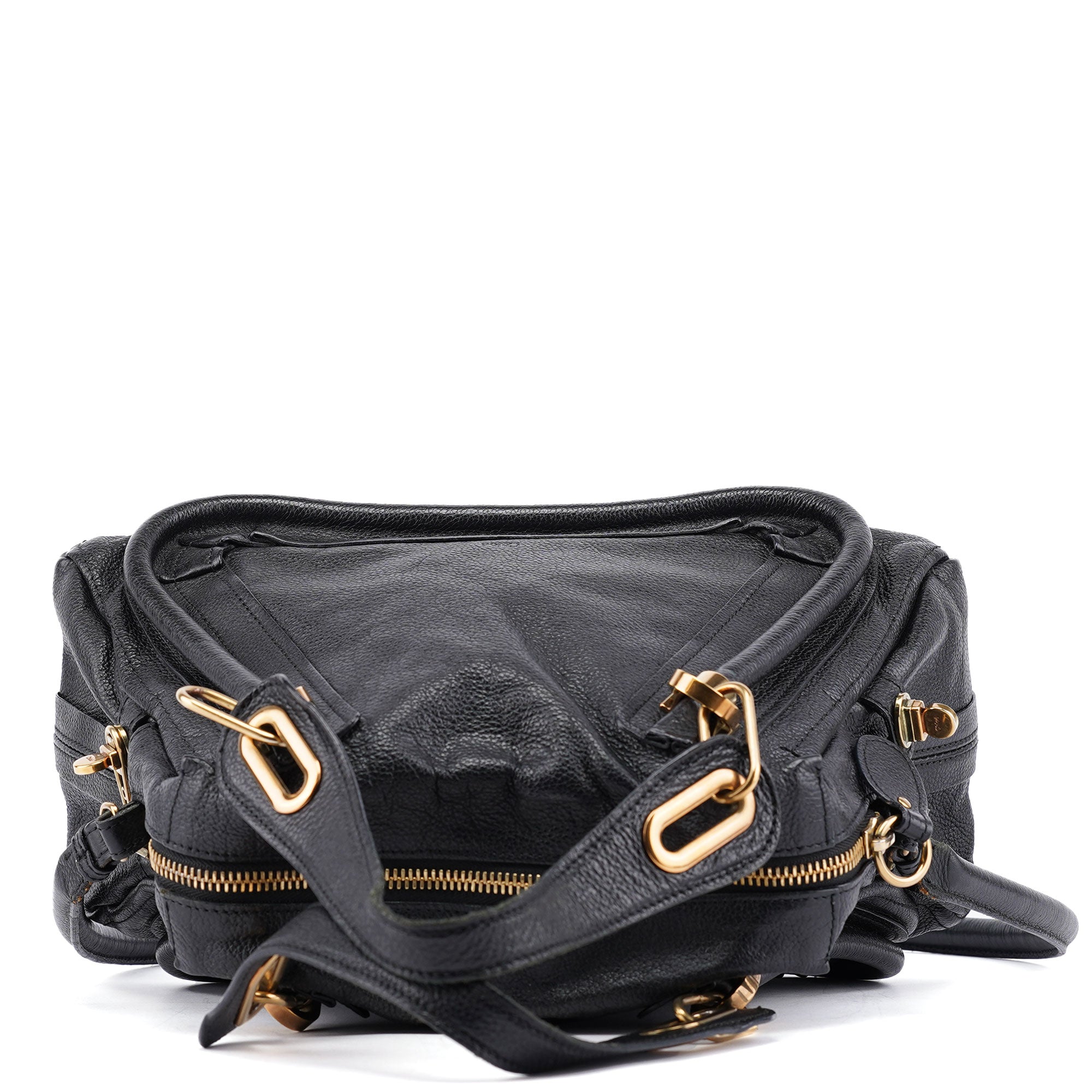 Black Leather Paraty 2-Way Shoulder Bag