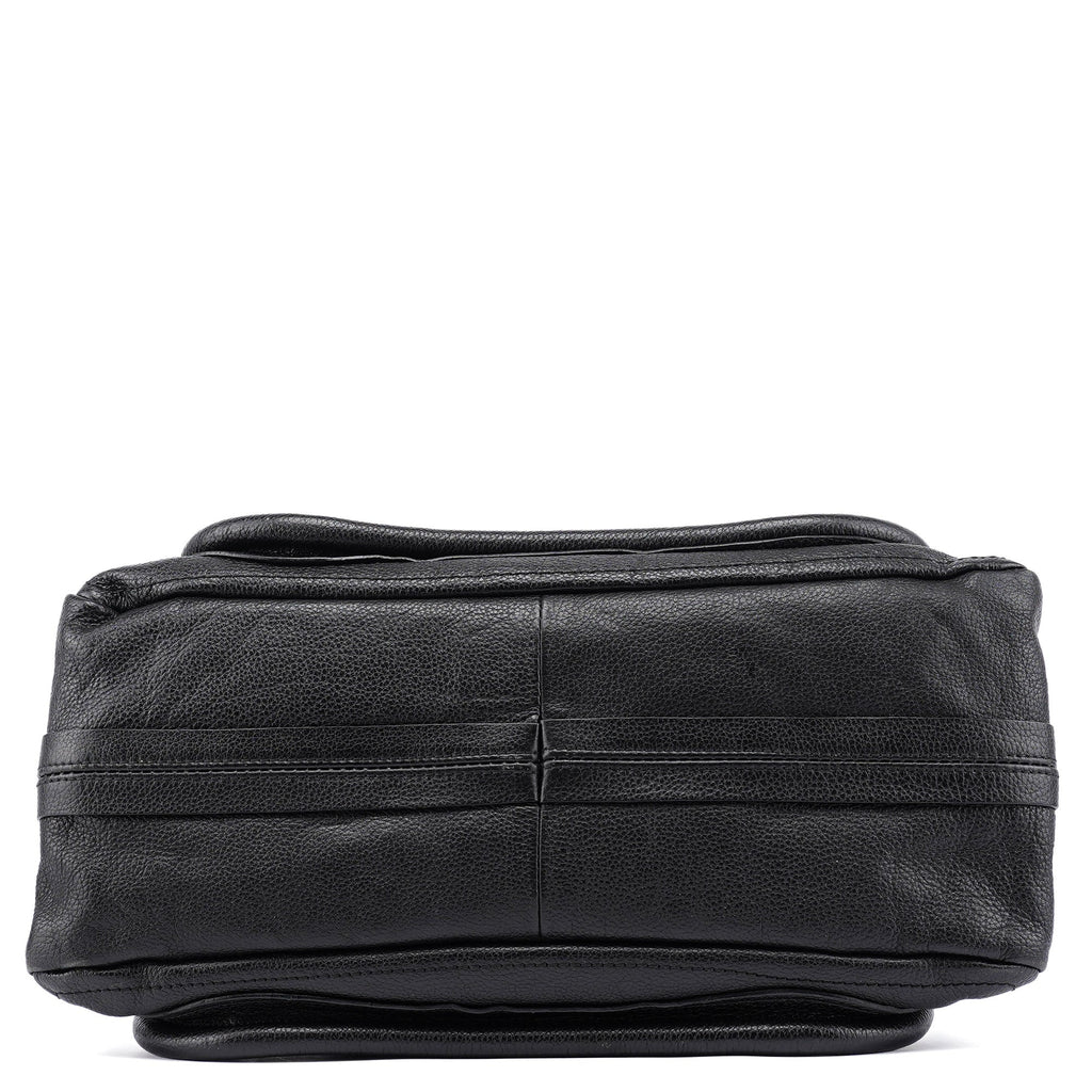 Black Leather Paraty 2-Way Shoulder Bag
